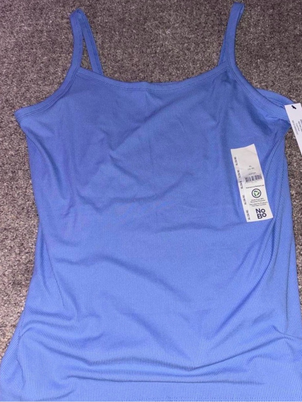 No Boundaries Light Blue Ribbed Camisole Tank